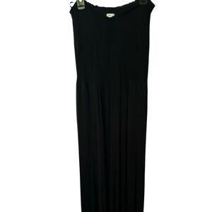 Black Strapless Maxi Dress PTP 13-15 L 44.5